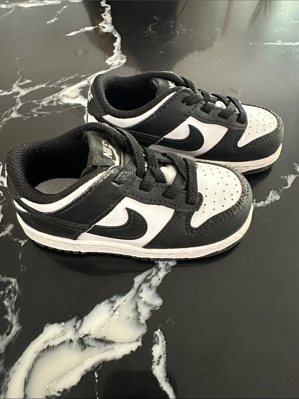 Nike Kids Black and White Low-Top Sneakers